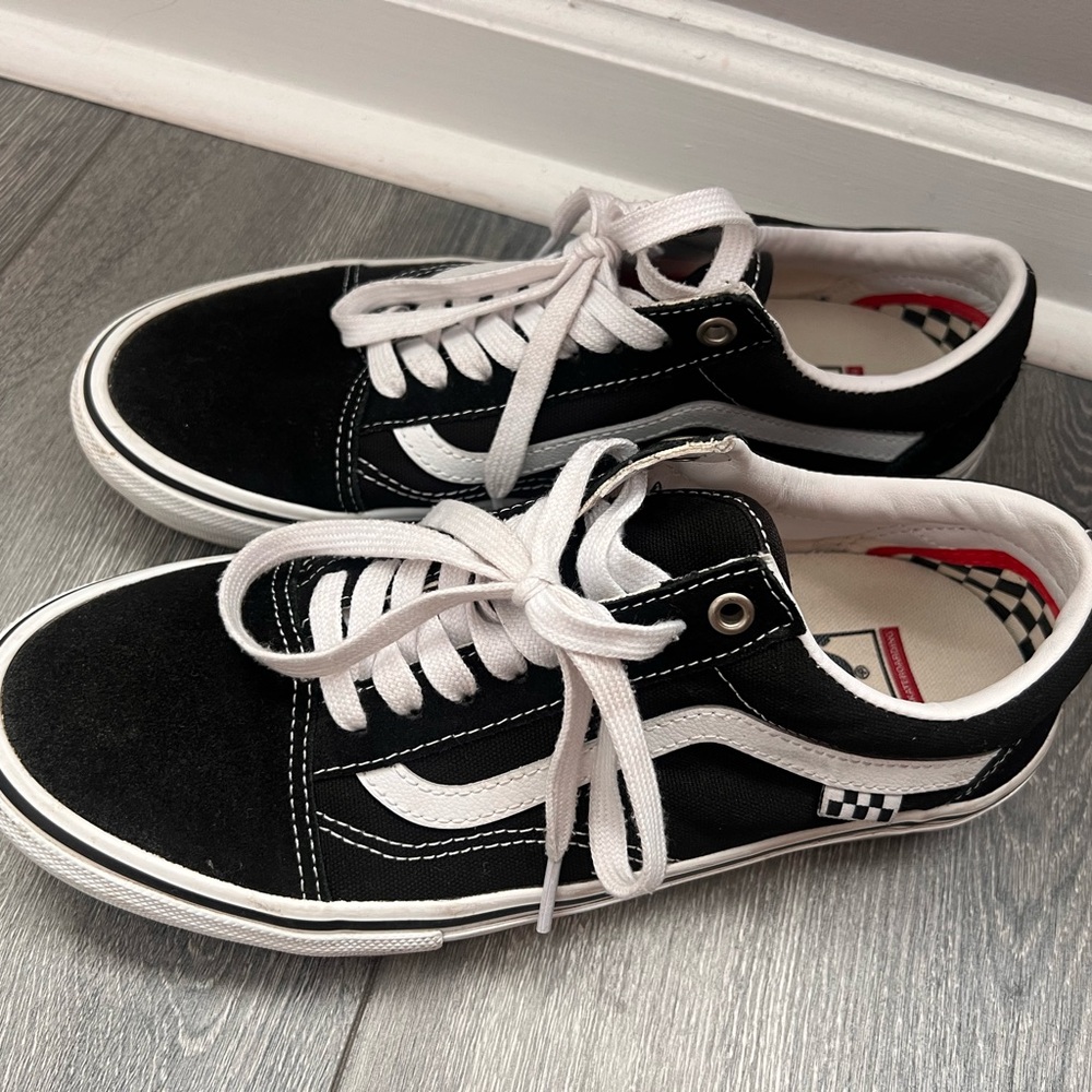 Vans Black and White Skate Old Skool Sneakers